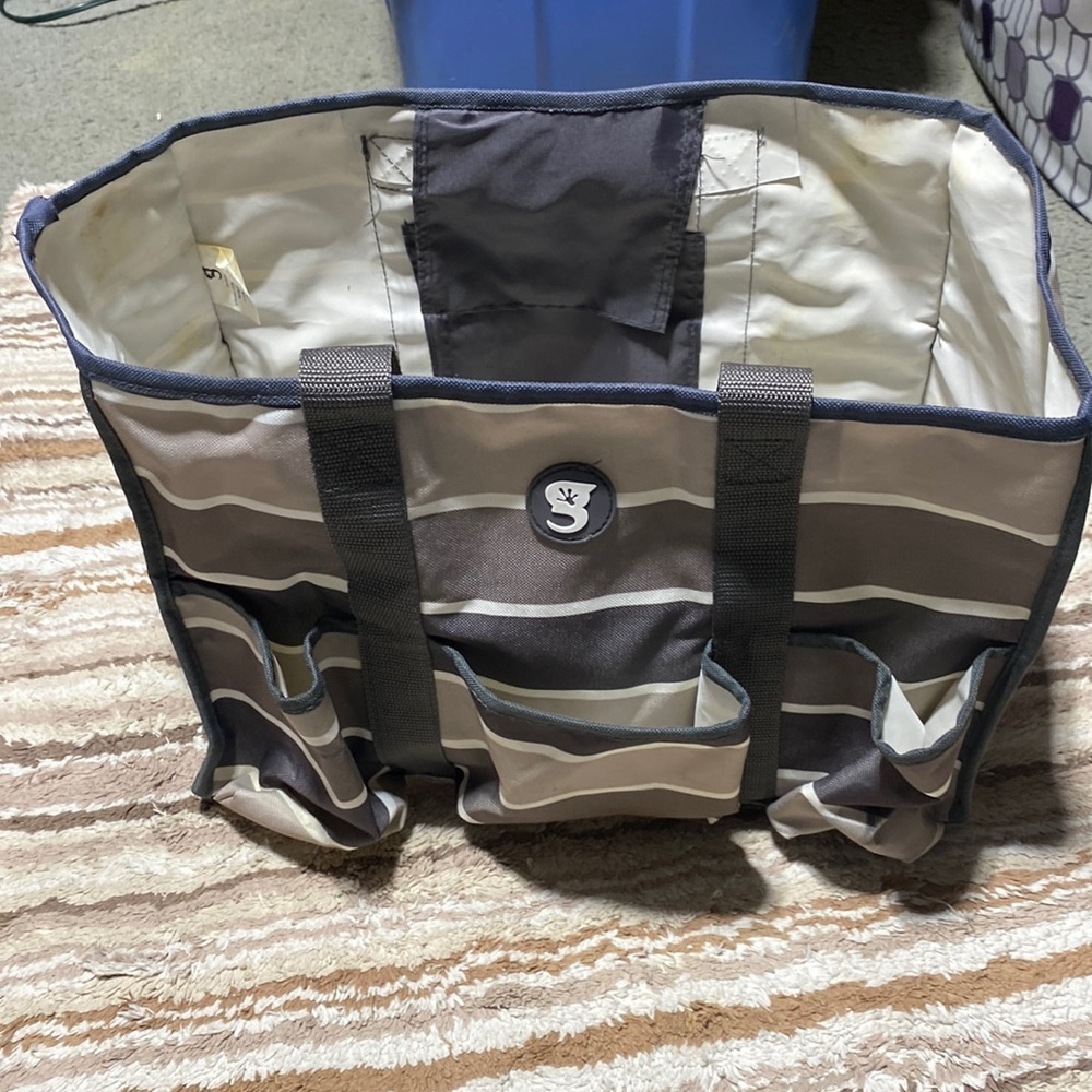Geckobrands 8 Pocket Utility Tote Gray Beach Kids Multi-Use​​​